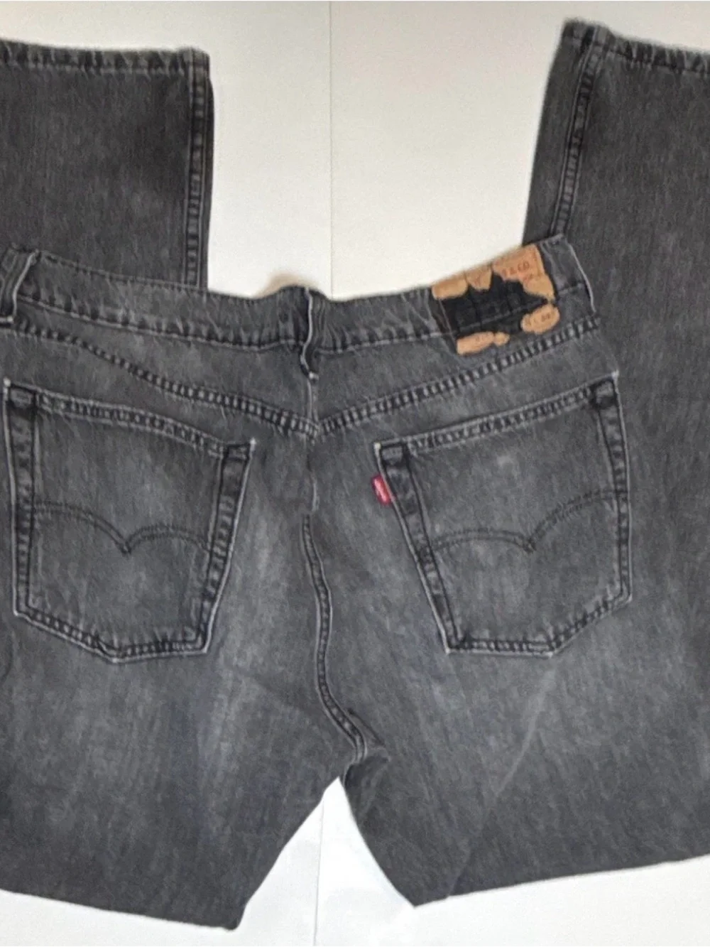 Levi's vintage Men's Charcoal Gray Regular Fit Straight Jeans 36x34